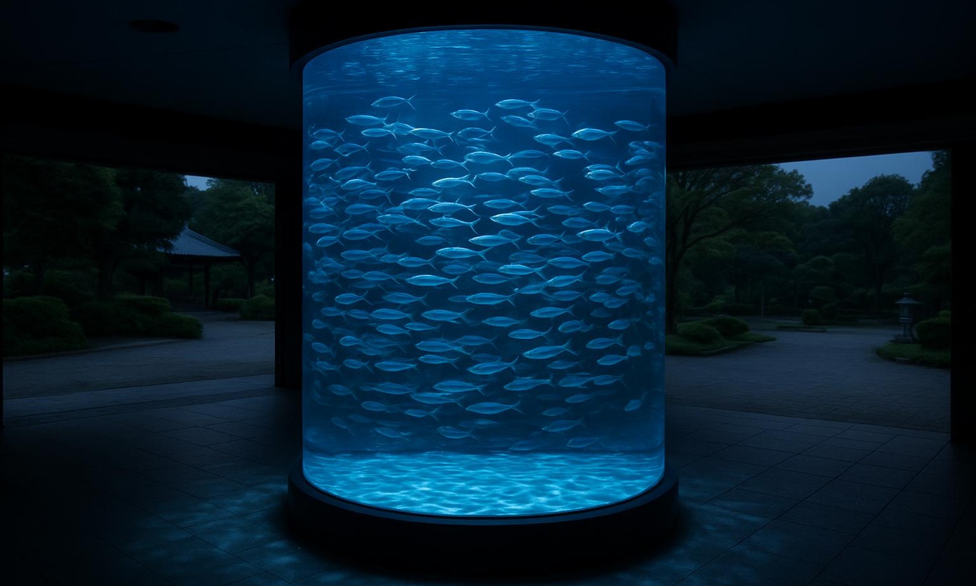 水族園で夕涼み