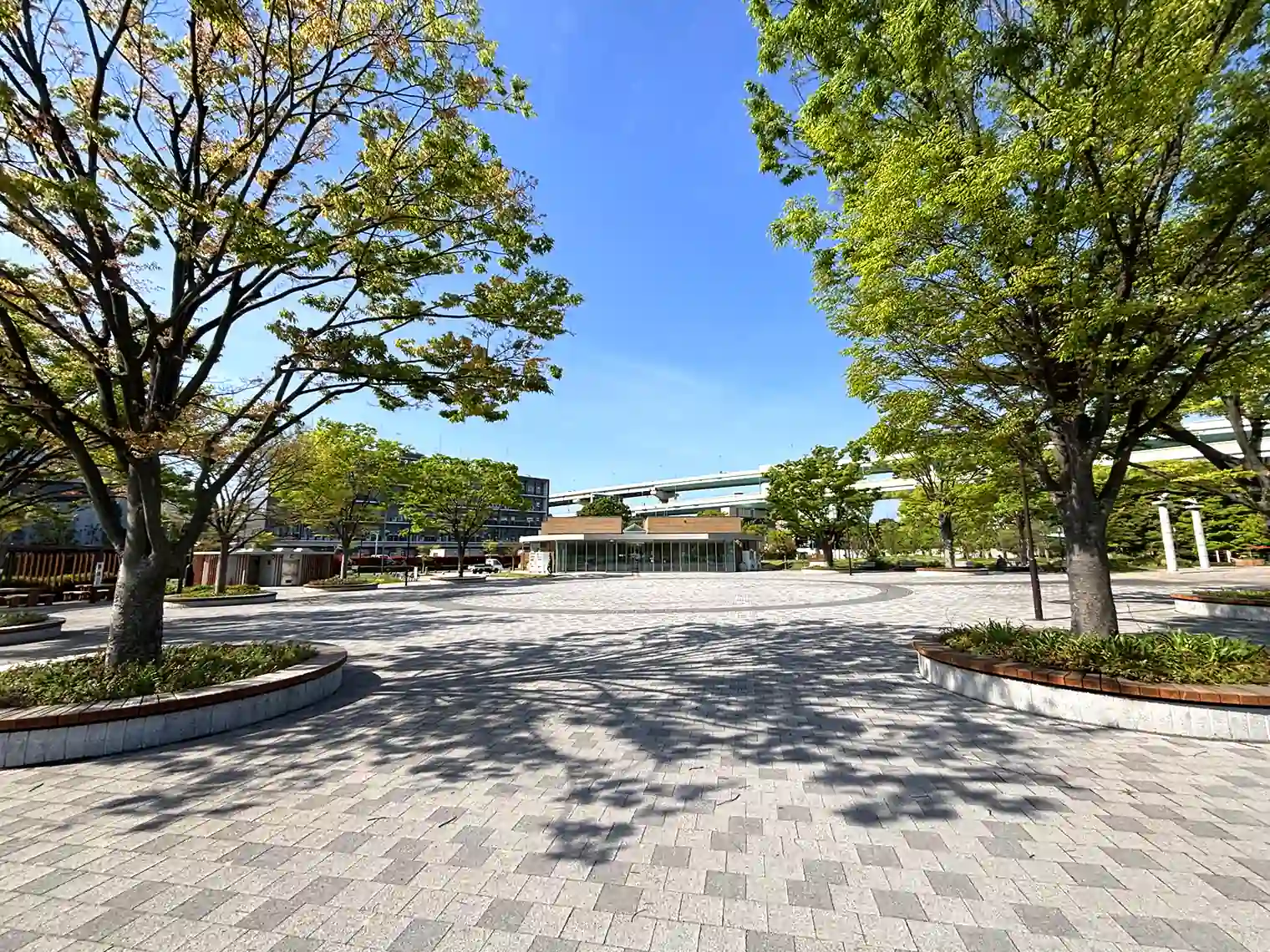 管理事務所前の広場