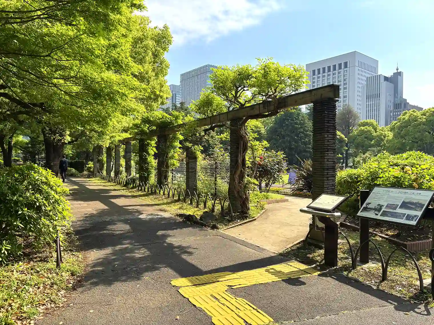第一花壇横の遊歩道