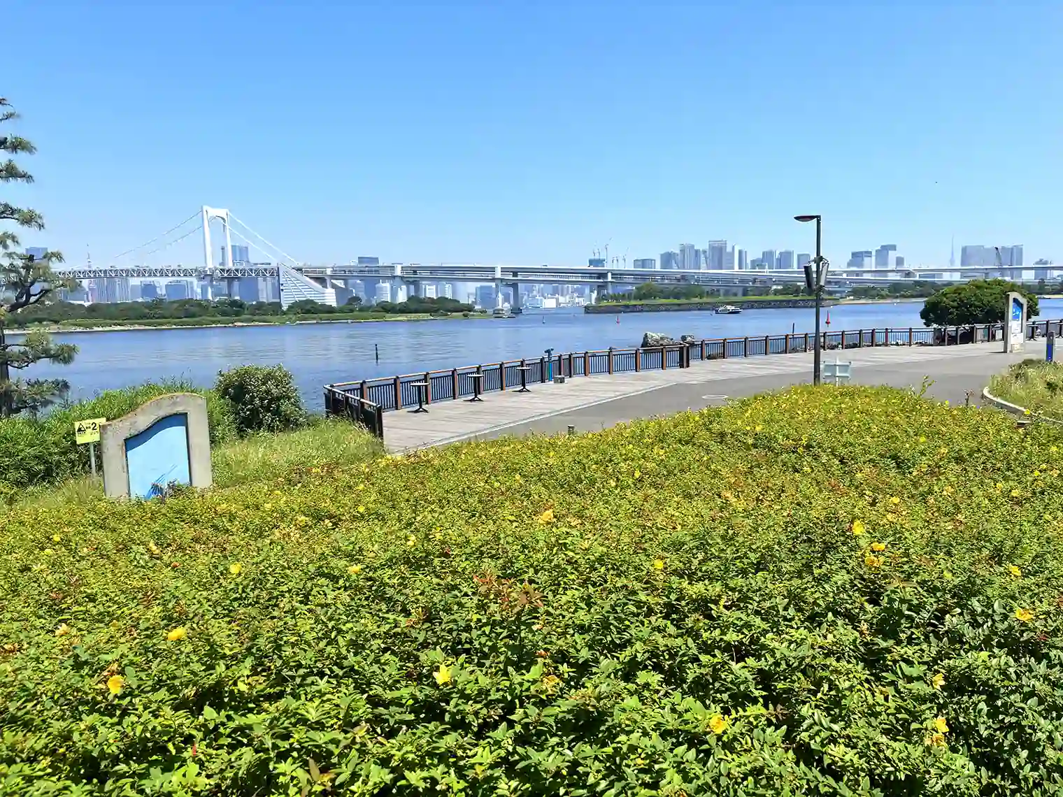 ヒルトン東京側から眺めるお台場海浜公園