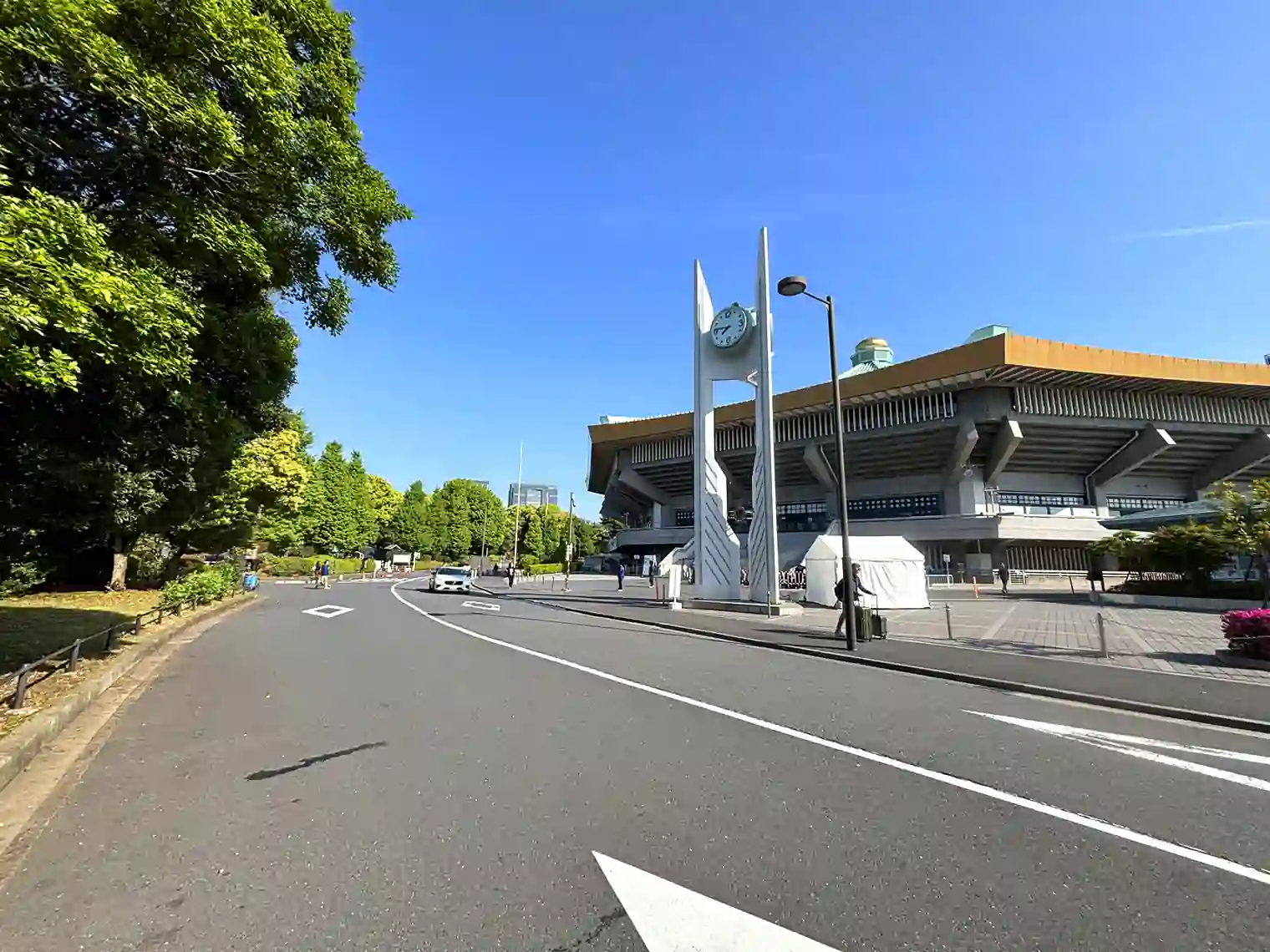 メイン道路と日本武道館