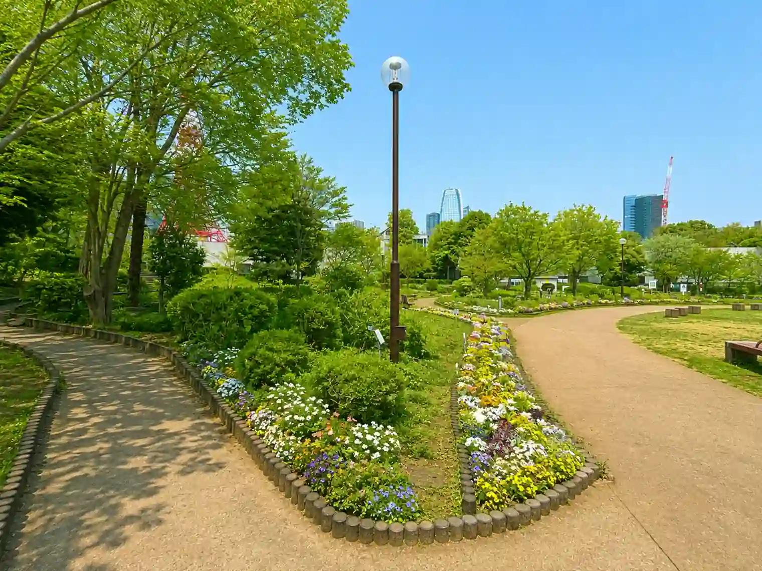 花壇と遊歩道（1号地）