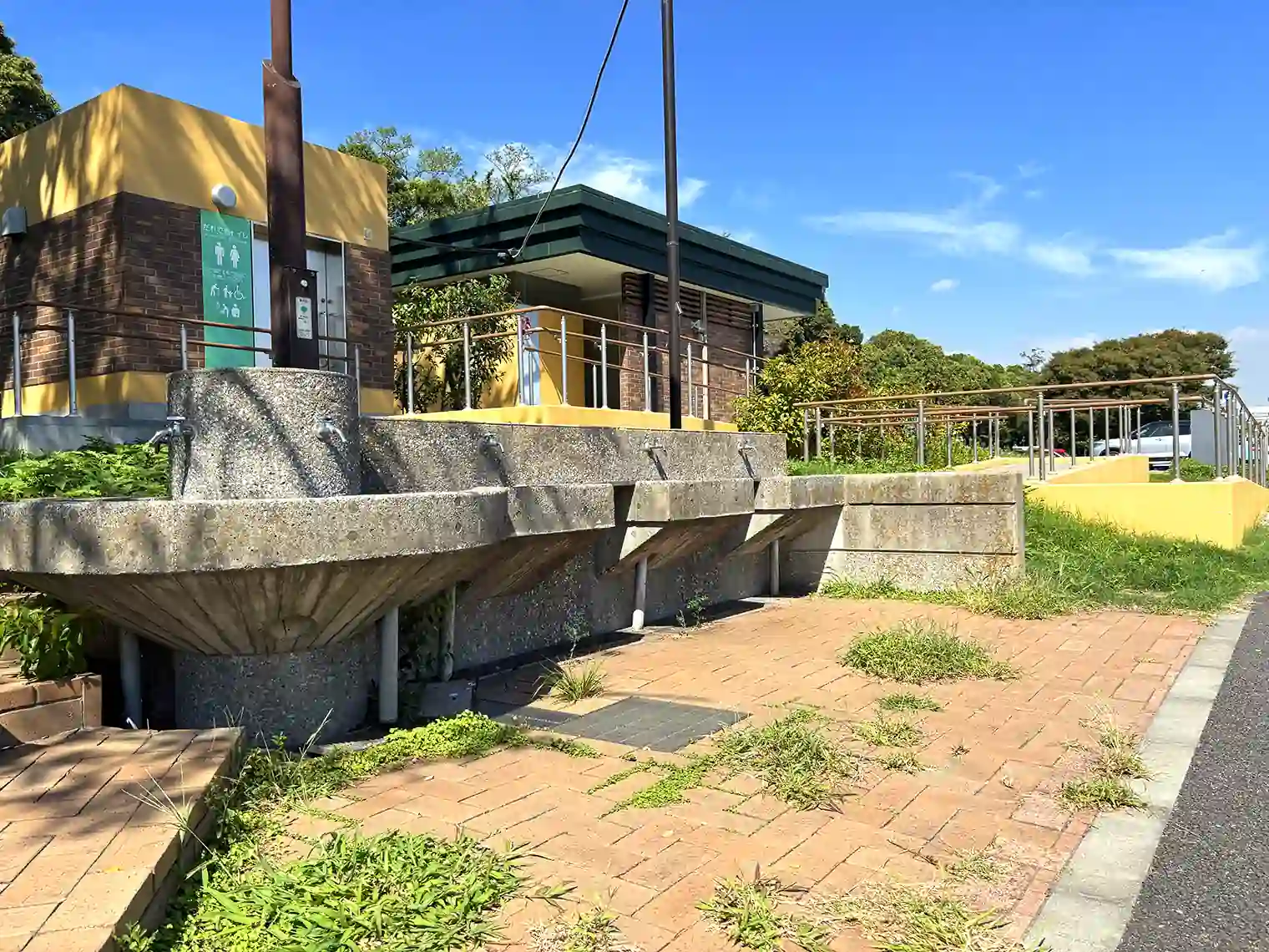 バーベキュー広場の水くみ場